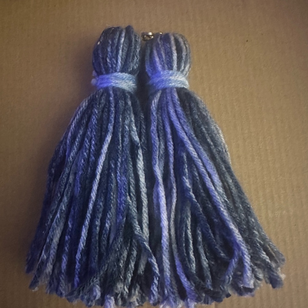 Blue Tassel Earrings